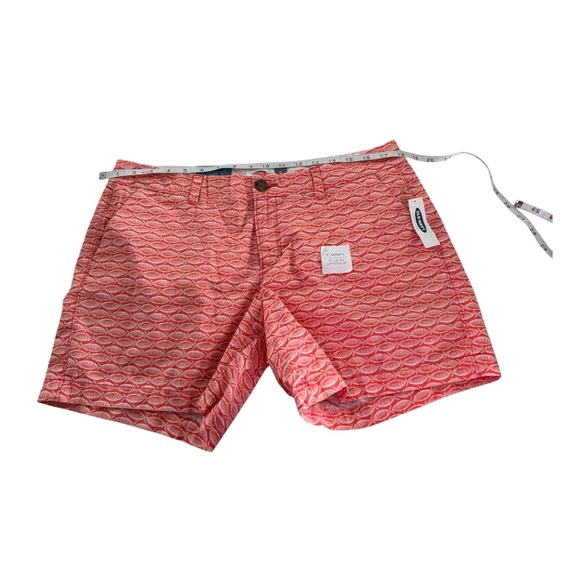 🔥NWT Womens Old Navy Shorts Size 10 Coral Fish Beachy Casual Pockets - Picture 2 of 4